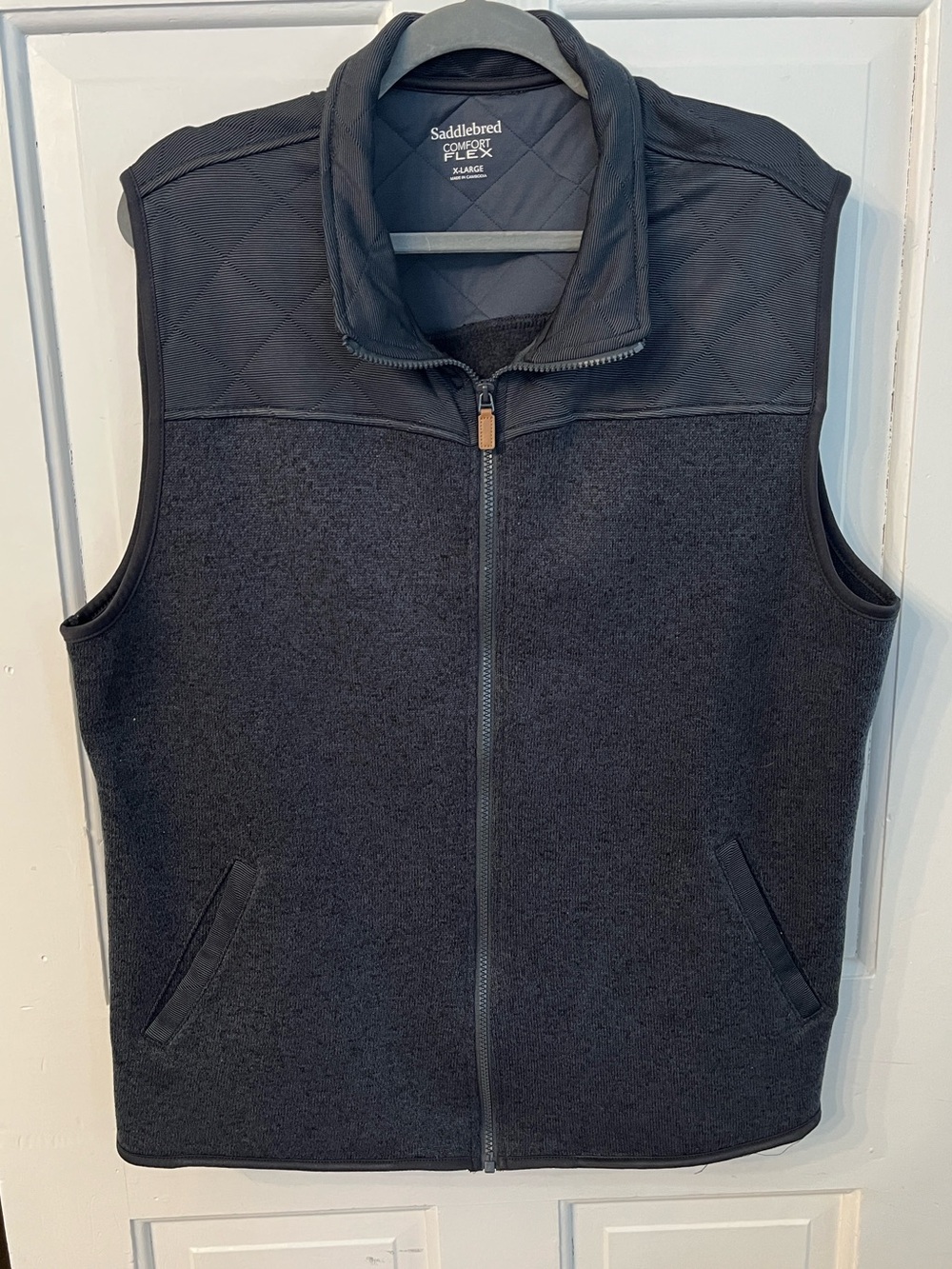 Saddlebred Comfort Flex Men’s XL Zip Front Vest Blue